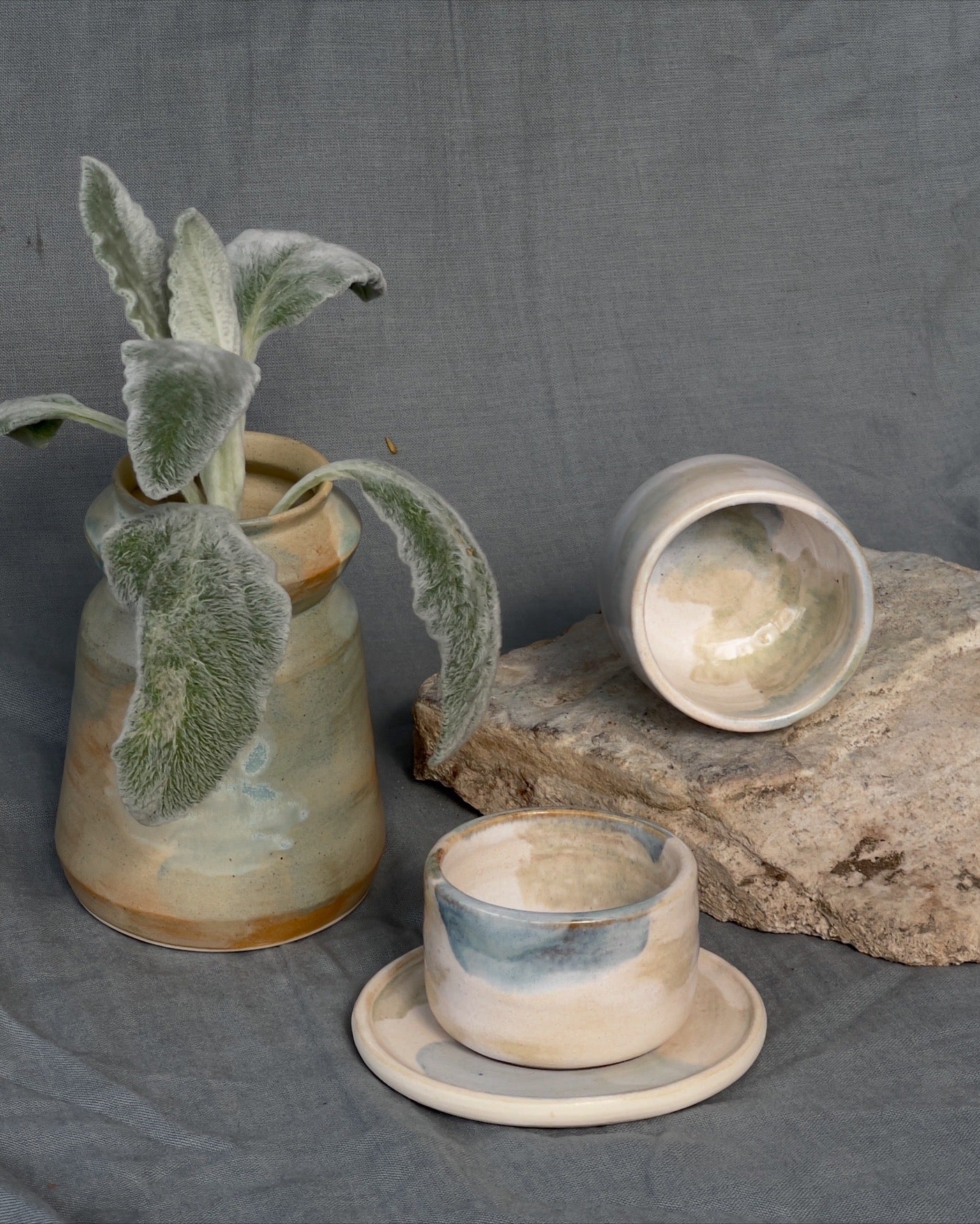 Espresso Cup and Saucer in 'Cloud'